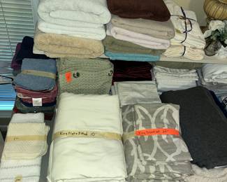 Bath towels, sheets, etc