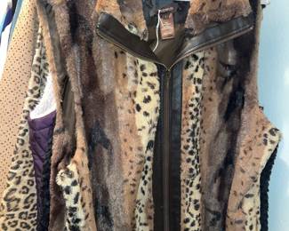 Zippered faux fur jacket by MULTIPLES