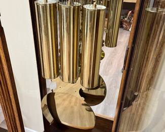 LYRE PENDULUM AND CABLE PULLEY WEIGHT DRIVEN