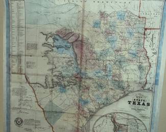 Fine art print of 1849 De Cordova Map of Texas - very sought after print!