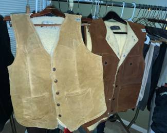Pair of leather vests by JOO KAY