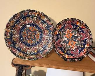 Pair of handmade Turkish plates
