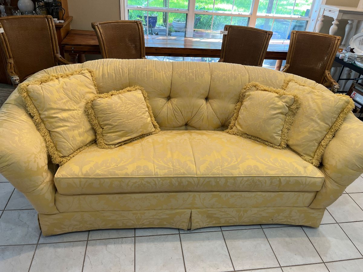 PLUSH, BUTTON-BACK SOFA by "SOUTHWOOD" of HICKORY, N.C.