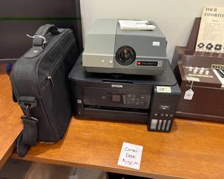 EPSON PRINTER & GAF SLIDE PROJECTOR