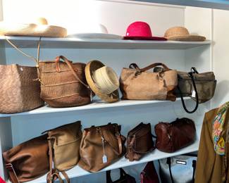 SHELVES FULL OF NICE PURSES!