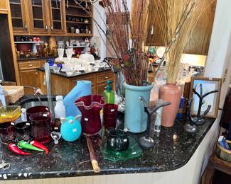 BREAKFAST BAR IS COVERED IN COLORFUL DOO-DADS!