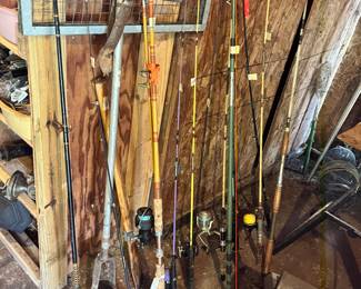 LOTS OF RODS & REELS