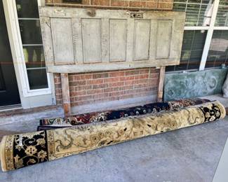 AREA RUGS, OLD DOOR HEADBOARD