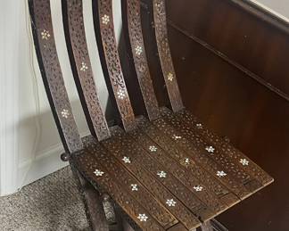 19th Century Syrian Middle Eastern HARDWOOD Chair