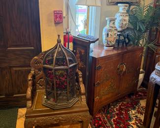 Carved oriental chair