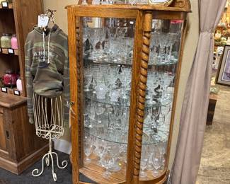 Curved front curio