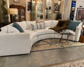Cream curved sofa