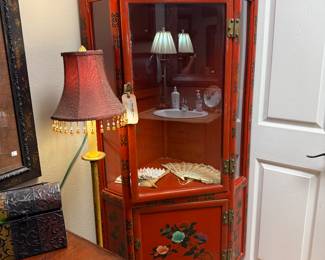 Oriental curio cabinet
