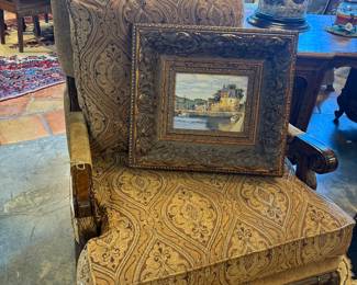 Oversized upholstered arm chair. $349.95 Measures approximately 45"T x 32 1/2"W x 36"D C2586
