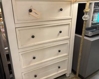 Cream four drawer dresser