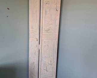 2 PANEL FAUX PAINTED SCREEN