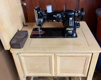 Awesome vintage Pfaff sewing machine and cabinet