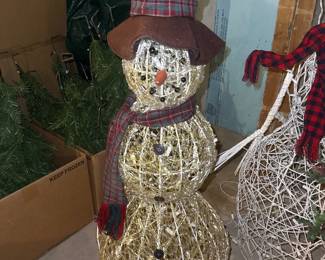 Pre-lit snowman decoration 