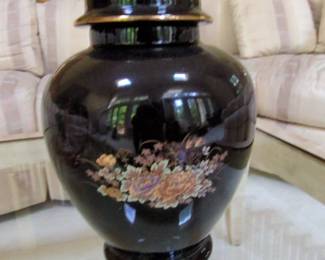 black 80s urn vase