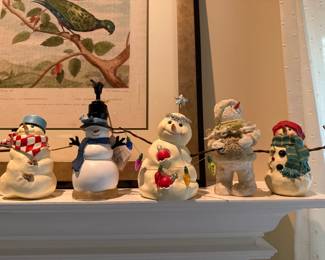 Christmas snowman figurines