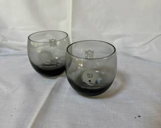 New York Giants NFL smoked glass - lowball glass 