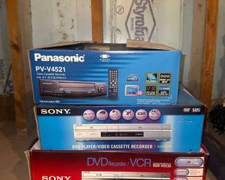 Panasonic VCR  in box - Sony DVD/VCR in box 