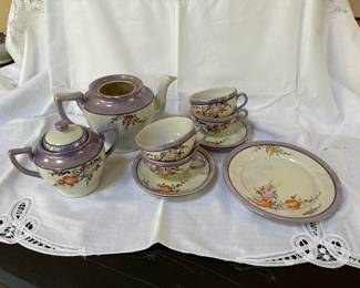 Vintage Japanese Lusterware Tea Set 