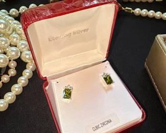 sterling silver cubic zirconia earrings 