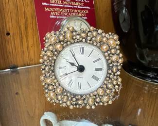 Pasiir Vintage Stone Faced Mini Analog Table Clock 