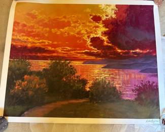 "Nuages" seriolithograph by Littorio Del Signore