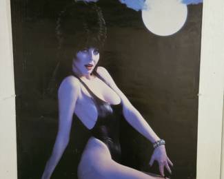 Vintage Elvira Moonbathing poster