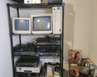 Magnavox RGB80 CRT gaming monitor. NEC Magnavox gaming monitor. VCR.