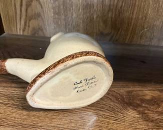 Cash Family Pottery Smoking Pipe Shaped Ash Tray Erwin TN
