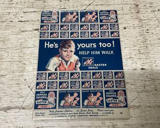 Sheet of Easter Seals Stamps