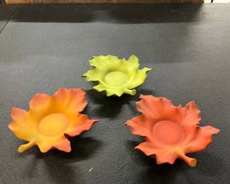 Party Lite Whispering Leaves Tealight Trio Candle Holder