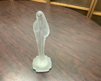 Heisey Frosted/Satin Glass Madonna Figurine