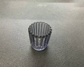 Fluted Uranium Glass Candle Votive