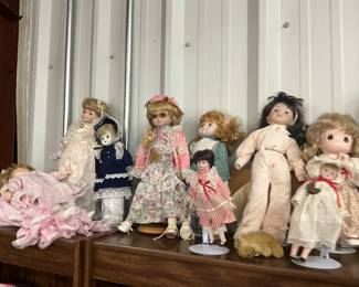 Porcelain Dolls including Precious Moments