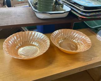 Anchor Hocking Fire King Luster Swirl Bowls