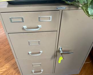 Office metal cabinet with a lock