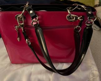 beautiful patent leather handbag