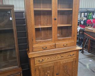 Antique Cabinet Cupboard Oak