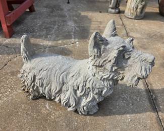 Concrete Scottie Dog Statue