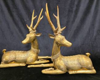 RARE Large Brass Deer