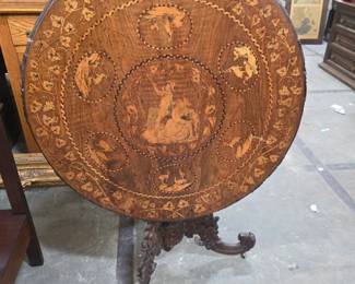 Swiss Black Forest Marquetry Table