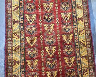 Hand Knotted Wool Persian Style Tribal Rug