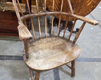 Antique Windsor Sack Back Chair