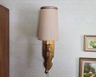 Vintage Hollywood Regency wall mounted lamp