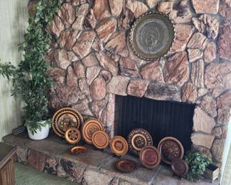 Vintage wood plates