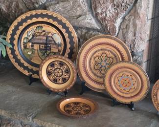 Vintage wood plates
